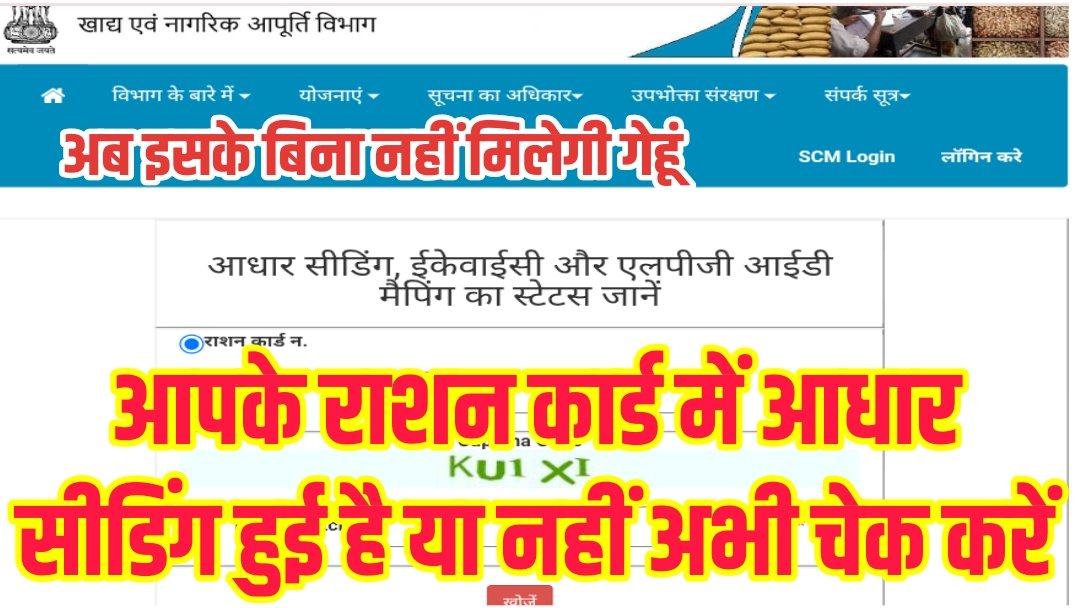 Ration Card Aadhar Seeding Status Rajasthan