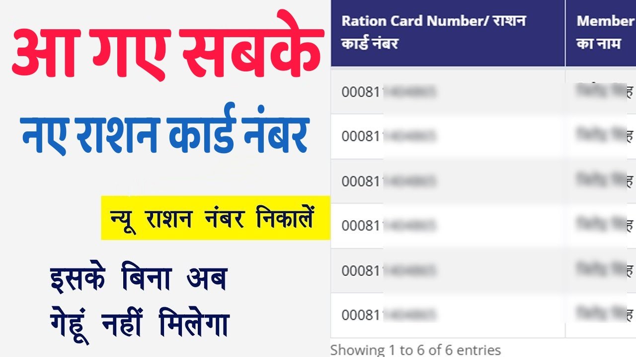 New Ration Card Number Kaise Nikale