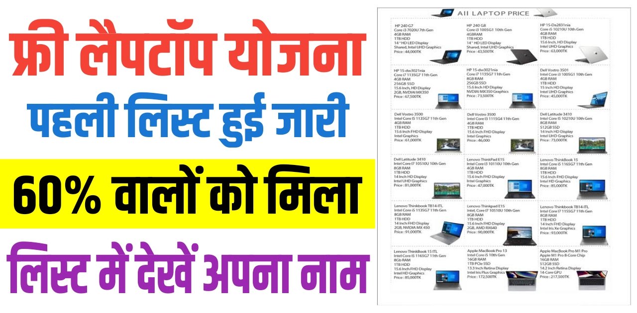 Free Laptop 1st List 2025 Release