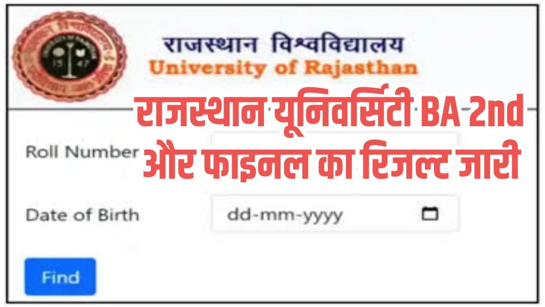 Rajasthan University BA Result 2025
