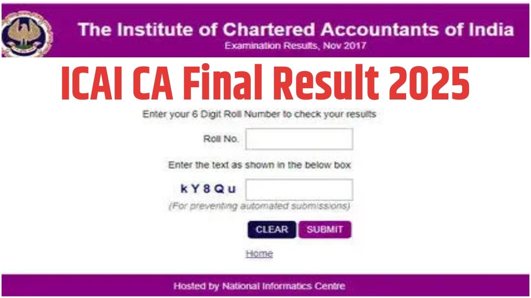 ICAI CA Final Result 2025